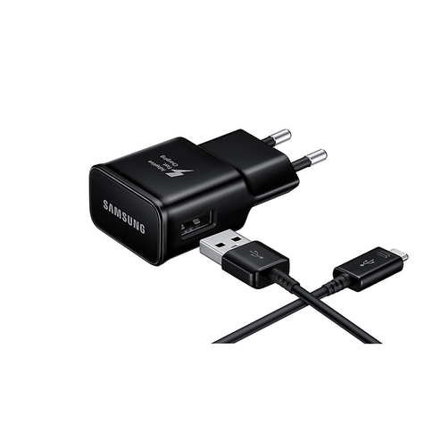 Samsung - Ep-Ta20ebe - Cargador Usb + Cable De Carga Usb Tipo C - Negro