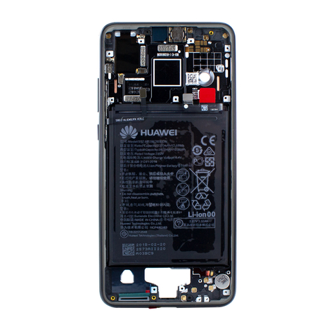 Huawei P20 - Pieza de recambio - Marco central con batería - Negro