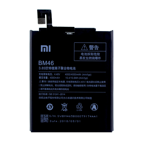 Xiaomi - Batería De Iones De Litio - Bm46 - Redmi Note 3 - 4050mah