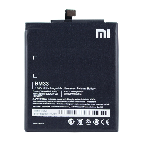 Xiaomi - Batería De Polímero De Iones De Litio - Bm33 - Xiaomi Mi 4i - 3000mah