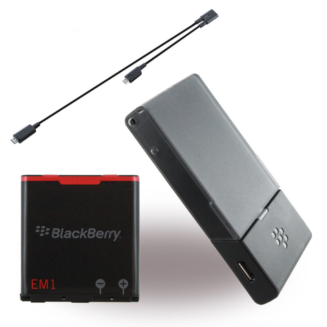 BlackBerry - ACC-39461-101 - Paquete de cargador de batería + batería E-M1 - Curve 9350 , 9360, 9370