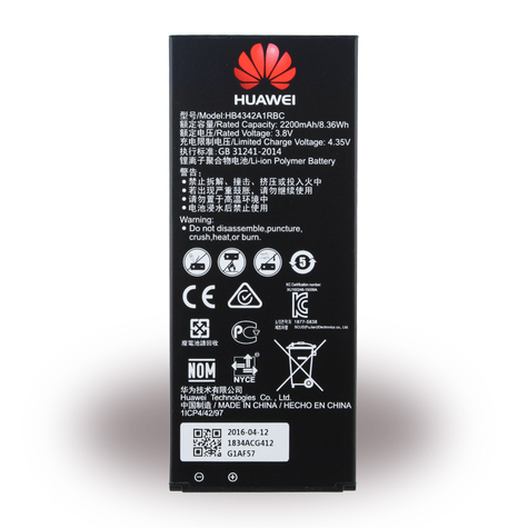 Huawei - Hb4342a1rbc - Batería De Polímero De Iones De Litio - Ascend Y6, Honor 4a - 2200mah