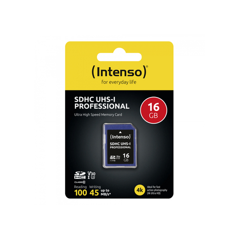 Intenso Secure Digital Card Sd Uhs-I Professional 16 Gb Memory Card