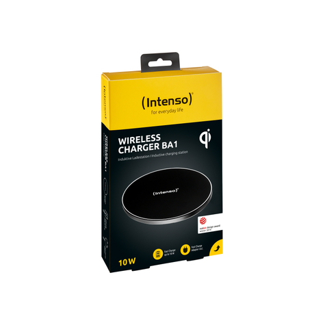 Intenso Wireless Charger 10w - Estación De Carga Inductiva Aluminio Negro
