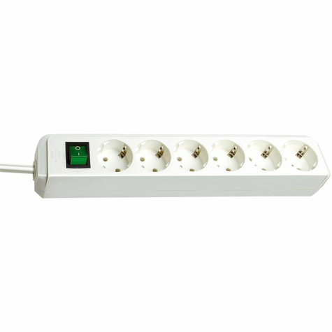 Regleta De Enchufes Brennenstuhl Eco-Line Con Interruptor 6 Vías 1,5m Blanco