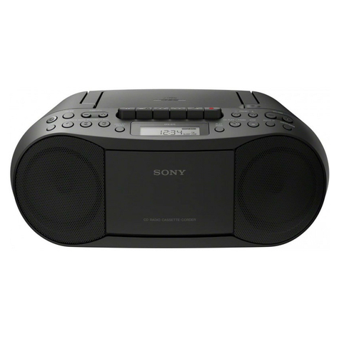 Sony Cfd-S70b Boombox Cd Cassette Radio Negro