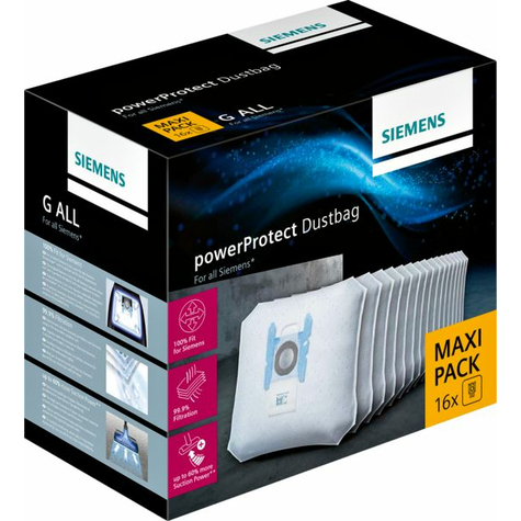 Siemens Vz16gall Powerprotect Bolsa Para Aspirador Maxi Pack (16 Uds.)
