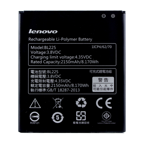 Lenovo - Batería Li-Ion Poly - Bl-225 - S580, A858t, A785e - 2750mah