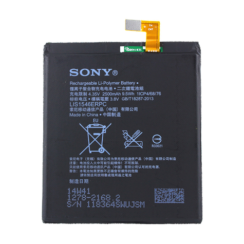 Sony - Lis1546erpc - Xperia C3, C3 Dual, T3 Lte - 2500mah - Batería De Polímero De Litio