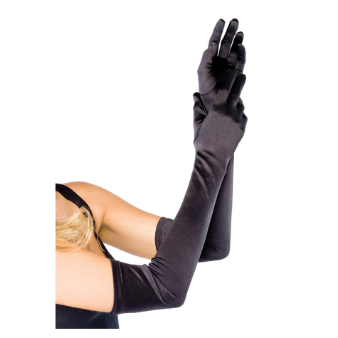 Extralange Satin-Handschuhe