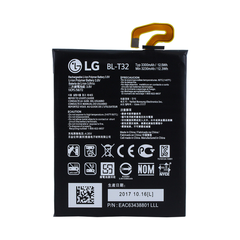 Lg Electronics - Bl-T32 - Batería De Iones De Litio - Lg G6/G6+/H870/H871/H872 - 3300mah