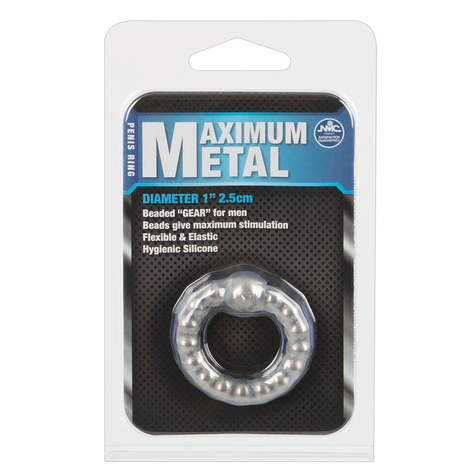 Nanma Max Metal Silicone Beaded Cock Ring Silver Os 100%
