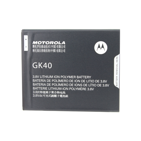 Motorola - Gk40 - Moto E3, G4 Play, Moto G5 - Polímero De Iones De Litio - 2800mah