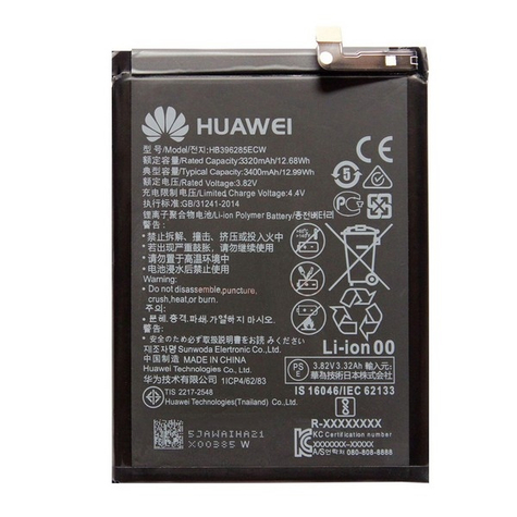 Huawei - Hb396285ecw - P20, Honor 10 - 3320mah - Batería De Iones De Litio - Batería