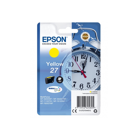 Reloj Despertador De Tinta Epson Amarillo C13t27044012 | Epson - C13t27044012
