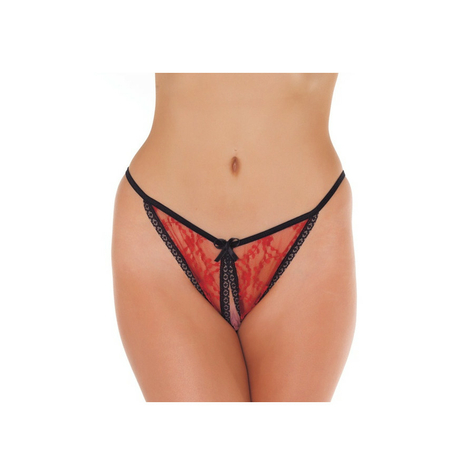 Amorable By Rimba Open Tanga One Size Red