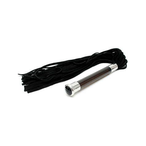 Rimba - Suede Flogger With Glass Handle And Crystal