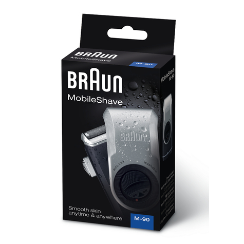 Braun Mobileshave Pocketgo M90 - Azul - Plata - Batería/Batería - 60 H - 180 G - 38 Mm - 79 Mm