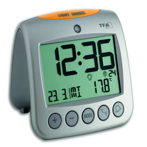 Tfa 60.2514 Radio Despertador Plata Alarm Times 2