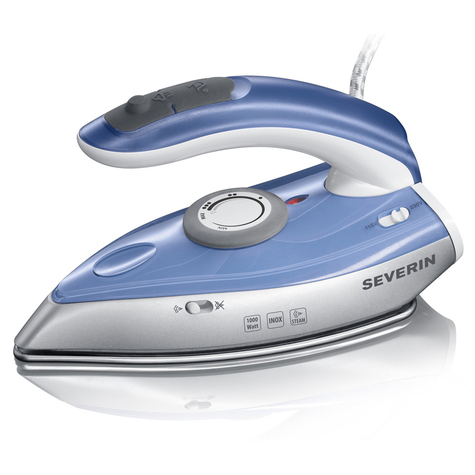 Severin Ba 3234 - Dry & Steam Iron - Stainless Steel Soleplate - Blue - Silver - 0,050 L - 1000 W - 115 / 230 V