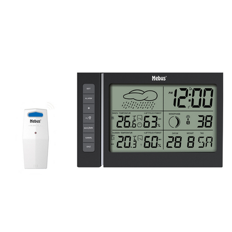 Mebus 40345 - Black - Indoor Thermometer - Outdoor Thermometer - F,Ã¢Â°C - 180 Mm - 22 Mm - 110 Mm