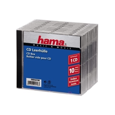 Hama Cd Jewel Case Standard - Pack 10 - 1 Discs - Transparent