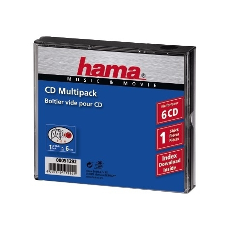 Hama Cd Multipack 6 - 6 Discos - Transparente
