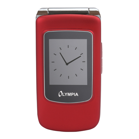 Olympia 2282 - Clamshell - Dual Sim - 6.1 Cm (2.4 Inches) - Bluetooth - 600 Mah - Red - Silver