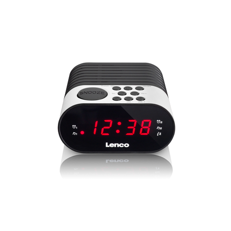 Stl Lenco Cr-07 - Reloj - Fm,Pll - Led - Negro - Blanco - 3 V - Ac - Batería/Acumulador