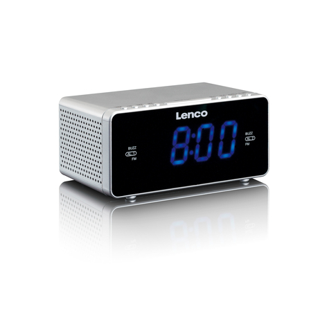 Stl Lenco Cr-520 - Reloj - Digital - Fm,Pll - Led - 3,05 Cm (1,2 Pulgadas) - Plata