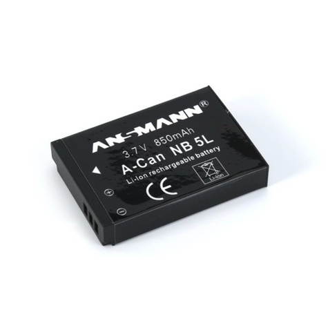Ansmann Li-Ion Battery Packs A-Can Nb 5 L - Lithium-Ion (Li-Ion) - 750 Mah - - Canon Ixus 800is / 900 Ti - 3.7 V - Black