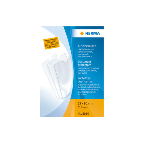 Herma 5010 - Transparent - Polypropylene (Pp) - 25 Pockets - 63 Mm - 90 Mm