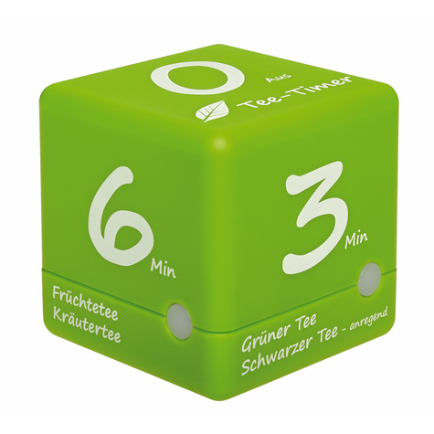 Tfa Cube Timer - Temporizador Digital De Cocina - Verde - Blanco - 6 Min - Plástico - Libre - Aaa