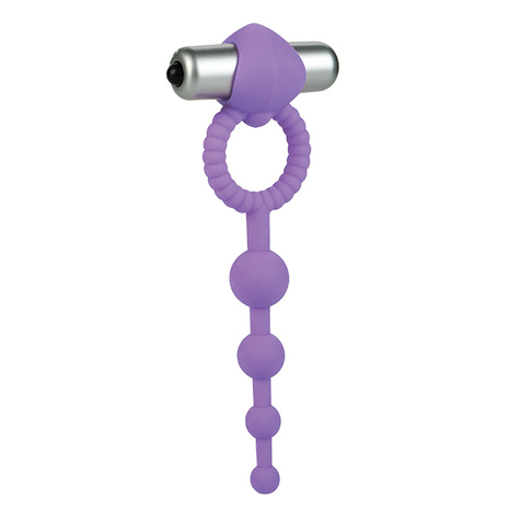 L'amour Premium Silicone Beaded Vibro Ring - Purple