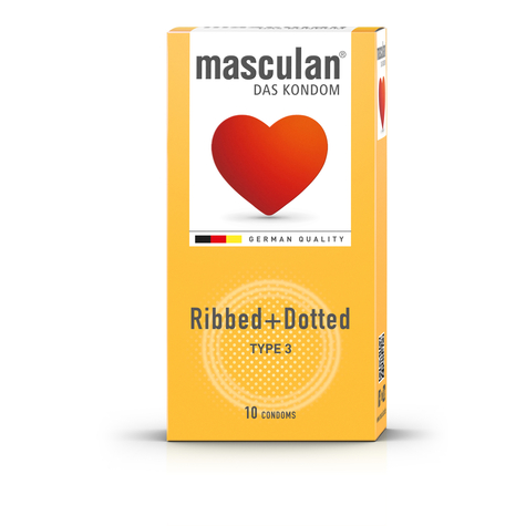 Masculan Ribbed & Dotted 10 Pcs.