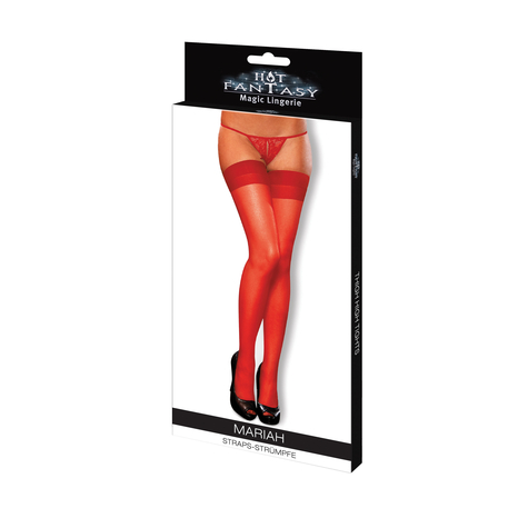 Hot Fantasy Stockings Mariah Suspender Stockings Rojo