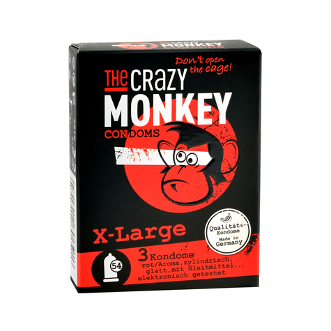 The Crazy Monkey Preservativos X-Grande 3 Unidades.