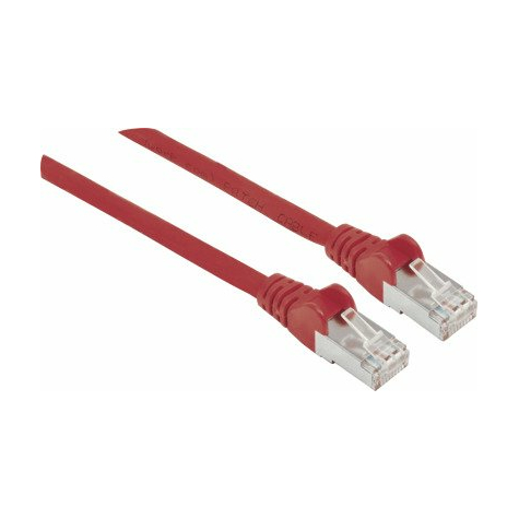 Cable de red Intellinet, conector Cat6a, cable Cat7, CU, S / FTP, LSOH, 0,5 m, rojo