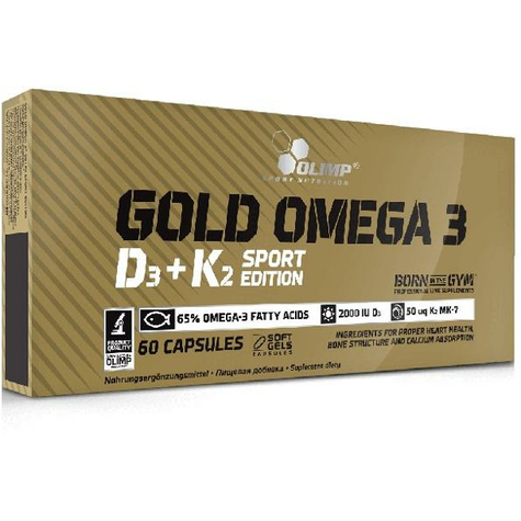 Olimp Gold Omega 3 D3 + K2 Sports Edition, 60 Cápsulas