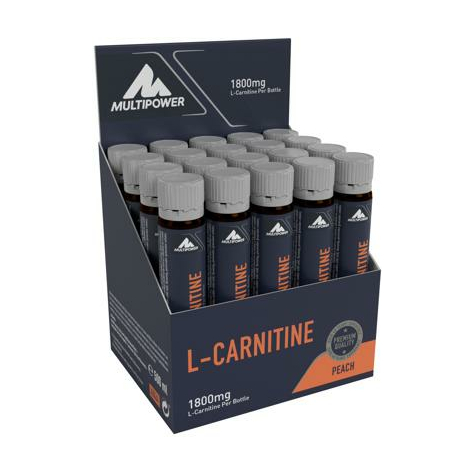 Multipower L-Carnitina Líquida, 20 X 25 Ml Ampollas, Melocotón
