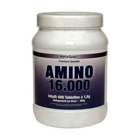 Metasport Amino 1600, Dosis De 600 Comprimidos Masticables