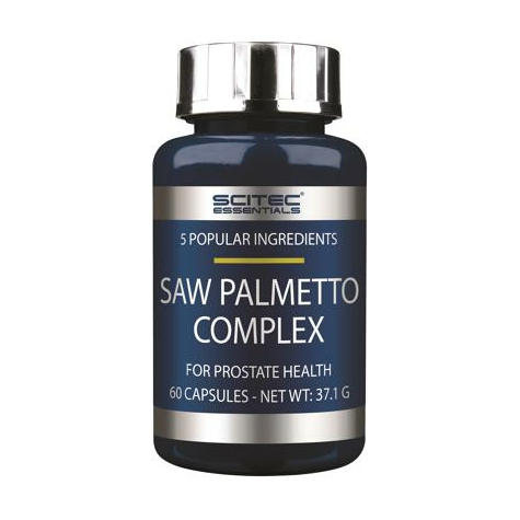 scitec essentials saw palmetto complex, dosis de 60 cápsulas
