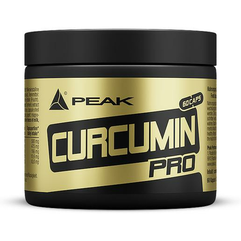 peak performance curcumin pro, dosis de 60 cápsulas