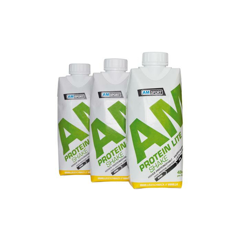 Amsport Protein Lite Shake, Cartón De 12 Bebidas De 330 Ml