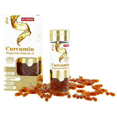 Nutrend Curcumina + Bioperina + Vitamina D, 60 Cápsulas