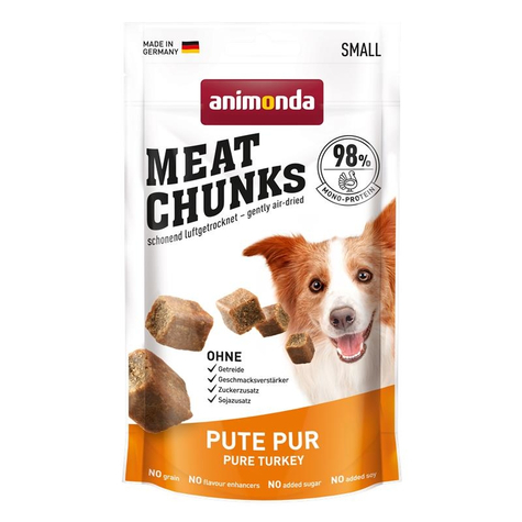 Animonda Dog Snacks,Ani.Meat Chunks Pure Turkey 60g