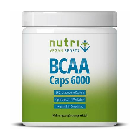 Nutri+ Vegan Bcaa Capsules, 360 Cápsulas
