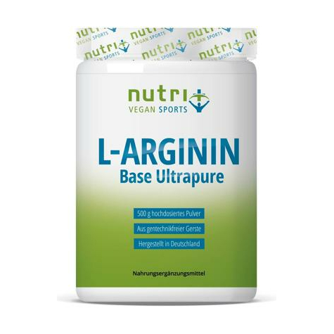Nutri+ L-Arginina Vegana En Polvo, Lata De 500 G