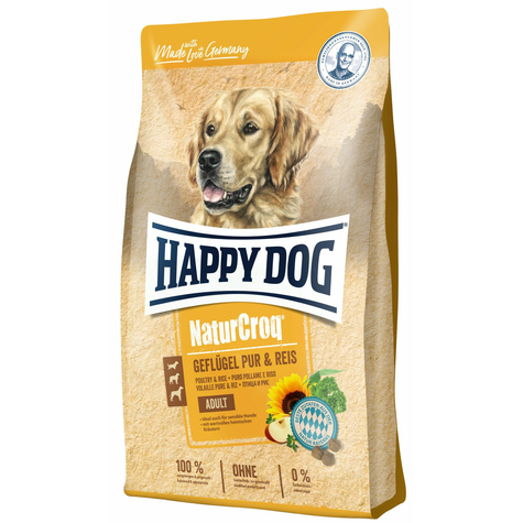 Happy Dog,Hd Naturcroq Gef Pur+Rice 1kg