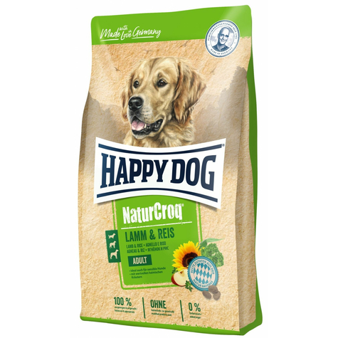happy dog,hd naturcroq cordero+arroz 15kg
